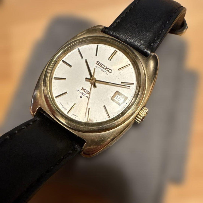 SEIKO King Seiko 5625-7070 Cap Gold Zabuton Case Hi-Beat Automatic Mens Watch