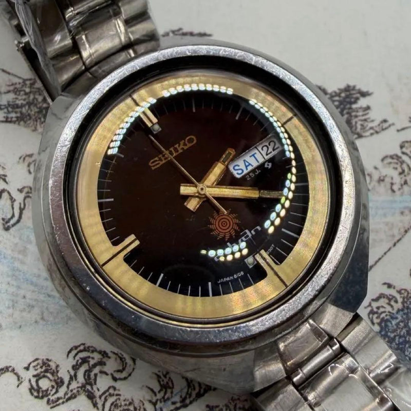 Seiko Advan 6106-7680 Automatic Brown Dial 38mm 25 Jewels Acrylic Crystal Watch