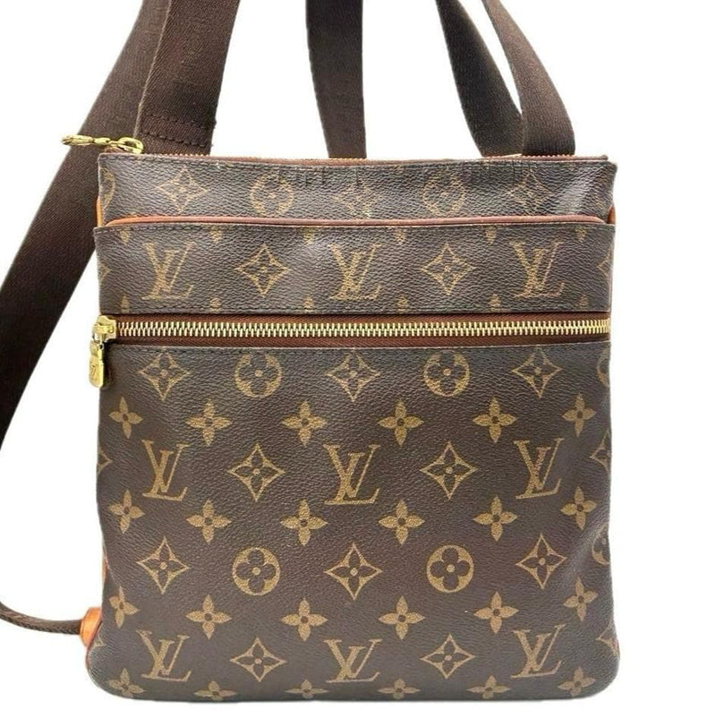 LOUIS VUITTON M40524 Monogram Pochette Valmy Shoulder Bag Brown PVC 25cm