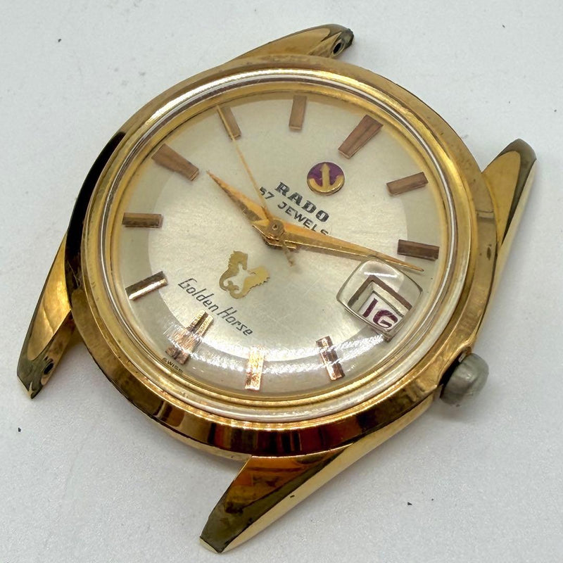 RADO Golden Horse 57 Jewels Automatic Gold Plated 35.1mm Champagne Dial Date