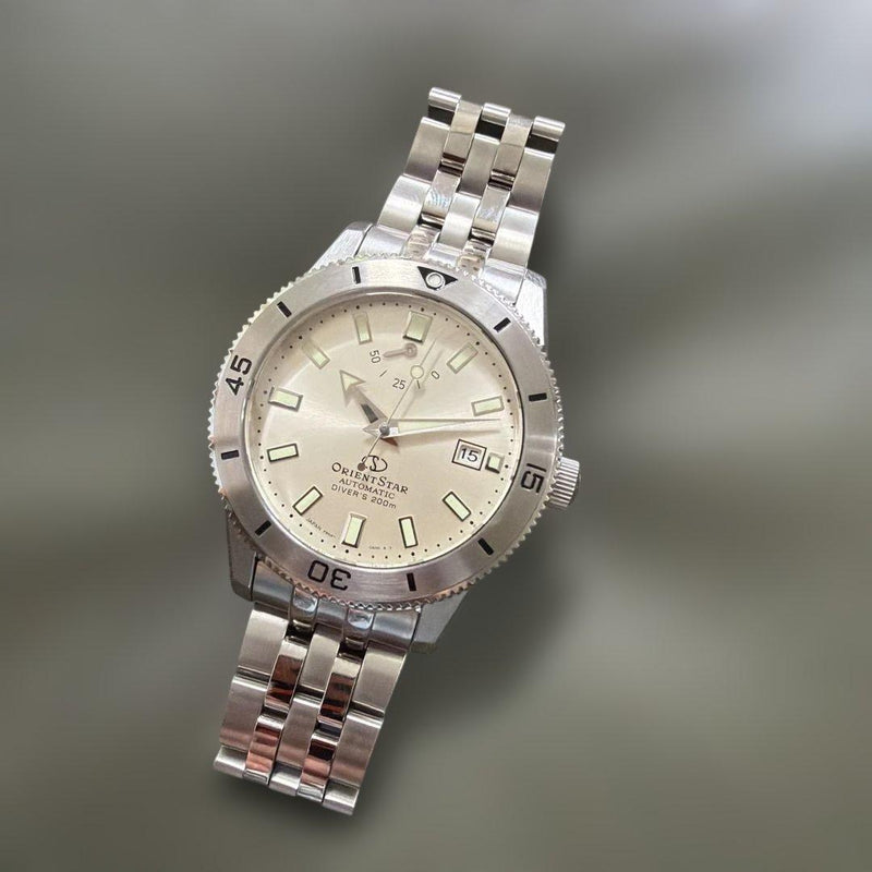 Orient Star 1964 Diver RE-AU0502S00B Automatic Silver Dial 200m WR PR Bracelet