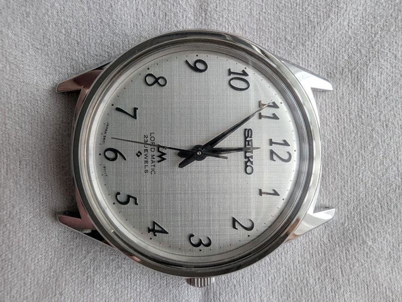 Seiko Lord Matic 5601-9000 Automatic 1973 White Linen Arabic Numeral Watch