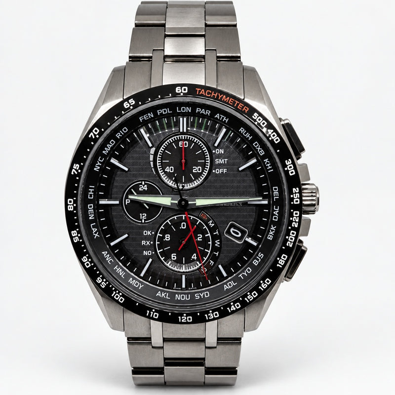 CITIZEN AT8144-51E Eco-Drive Radio-Controlled Super Titanium 41.5mm Chronograph