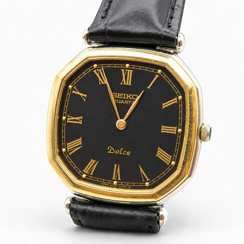 SEIKO DOLCE 6020-5750 Quartz Watch 31.6mm Case New Band 13.5-19cm Wrist Size