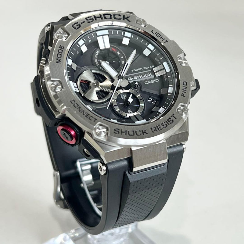 CASIO G-SHOCK G-STEEL GST-B100-1AJF Tough Solar Bluetooth 200M Silver Dial Watch