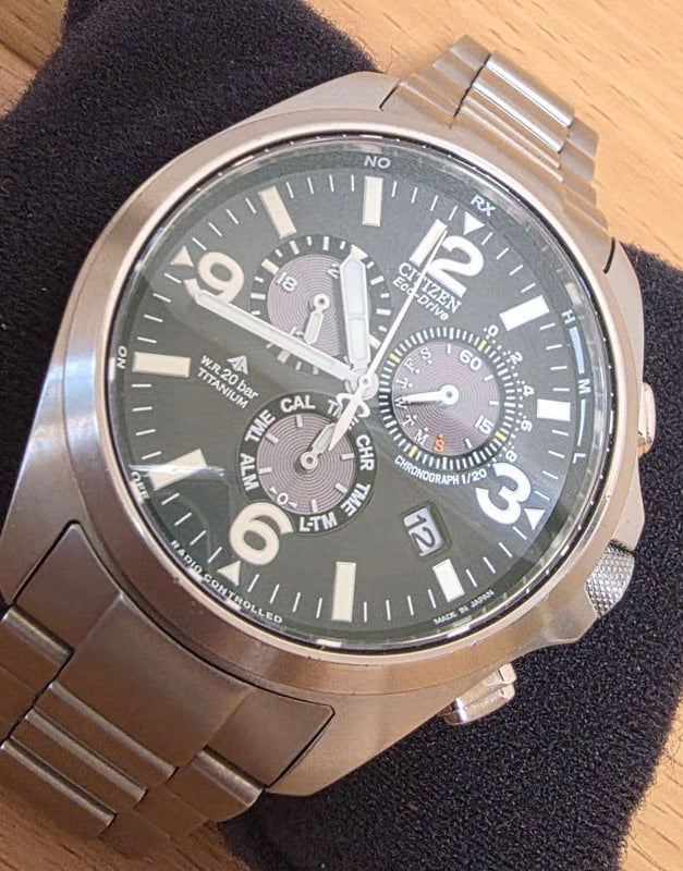 CITIZEN Promaster PMP56-2911 E610 Eco Drive Radio Chronograph Watch 43mm 19cm