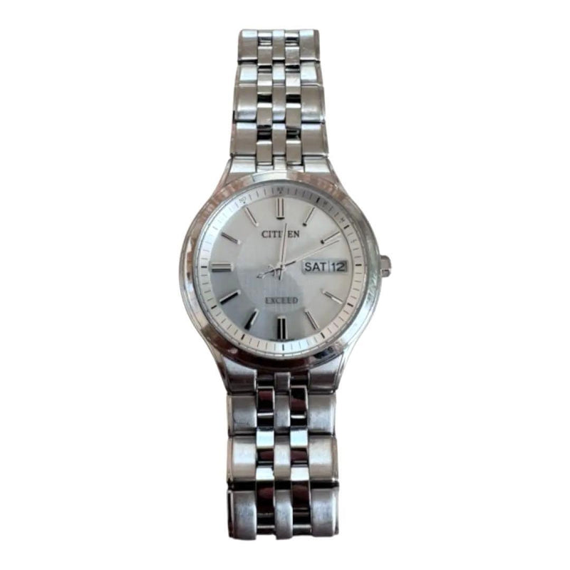 CITIZEN EXCEED H100-T018661 Eco-Drive DURATECT Titanium Day Date Mens Watch
