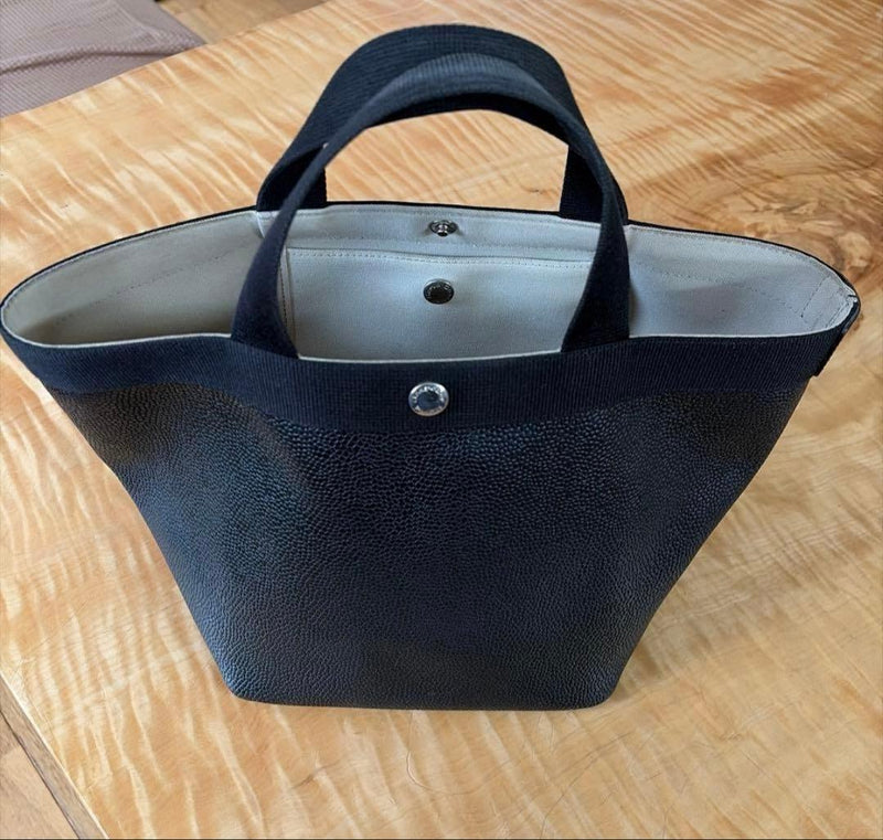 Herve Chapelier 707GP Tote Bag Black Size Medium 39cm W 22cm H 19cm D