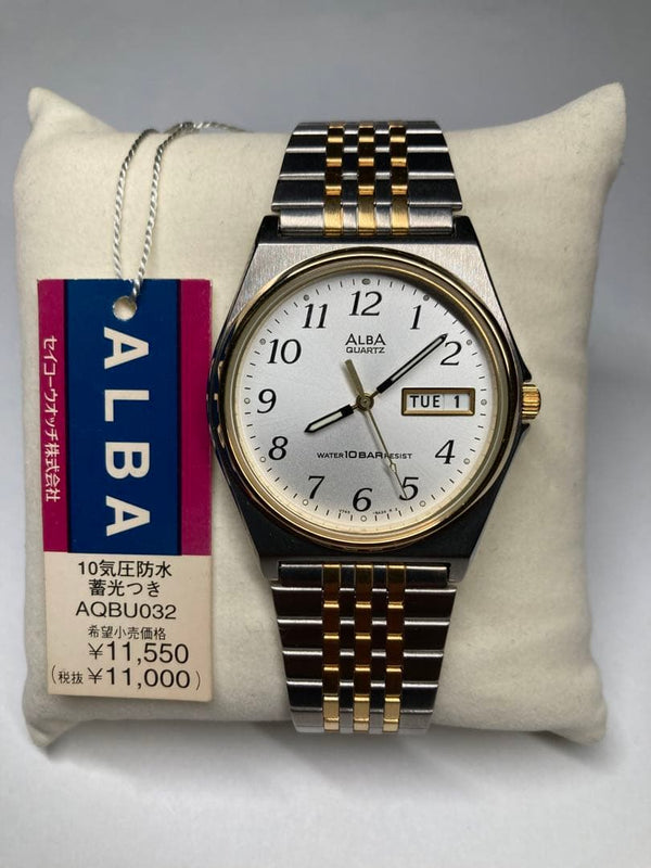 Seiko Alba V743-8A10 Quartz Day Date Calendar Mens Wristwatch Working New