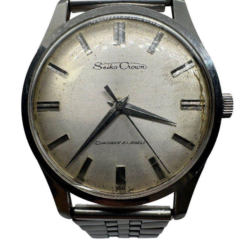 SEIKO Crown J14091E Analog Watch Mechanical 21 Jewels 36mm Case 18.5cm Wrist