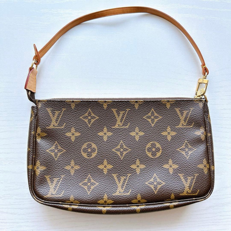 Louis Vuitton Pochette Accessoires Monogram Canvas Mini Shoulder Bag Brown