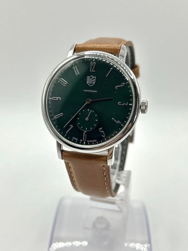DUFA DF-9001 Gropius Quartz Deep Green Small Seconds Dial Operating Unisex Watch