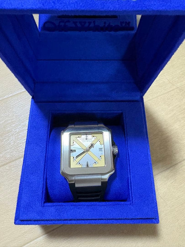 Off-White Watch Square Case PROTO LAYER SIL GLD Silver Gold 38x46.5mm 3ATM