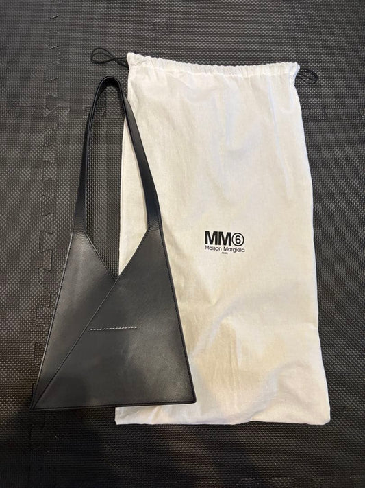 MM6 Maison Margiela Shoulder Bag Black Cotton Polyester W22cm H17.5cm D10cm