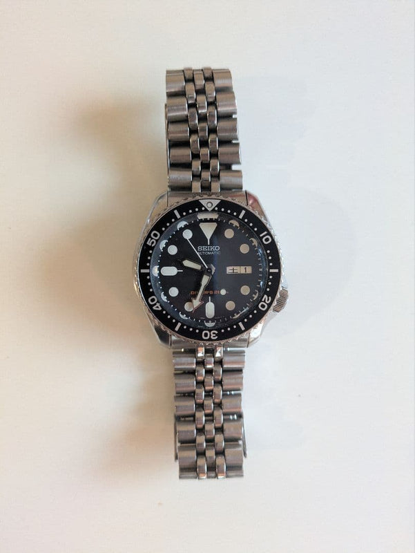 SEIKO SKX007 7S26-0020 Automatic Diver SS Sapphire Black Dial Rubber Watch