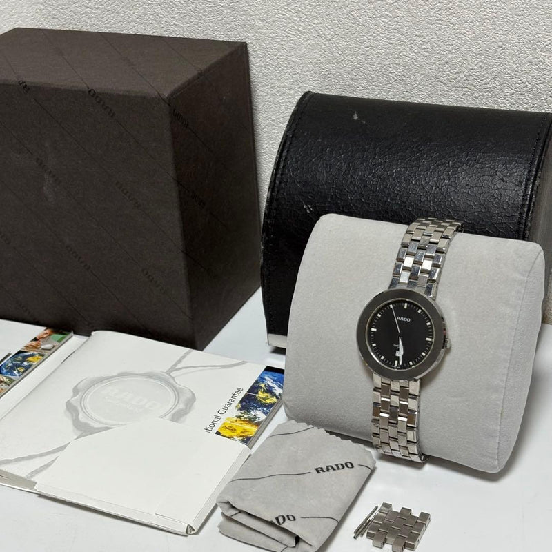 RADO DiaStar 152.0341.3 35mm White Dial Quartz Date Mens Stainless Steel Watch
