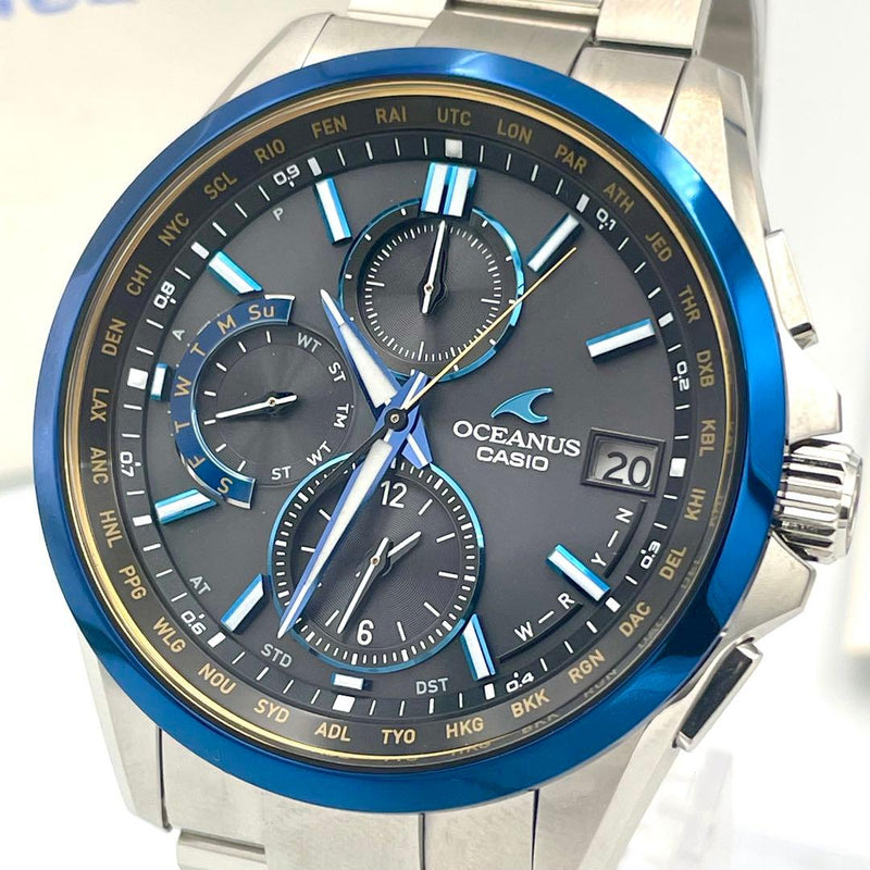CASIO OCEANUS OCW-T2600G-1AJF Manta Radio Solar Titanium Watch 17.5cm Wrist