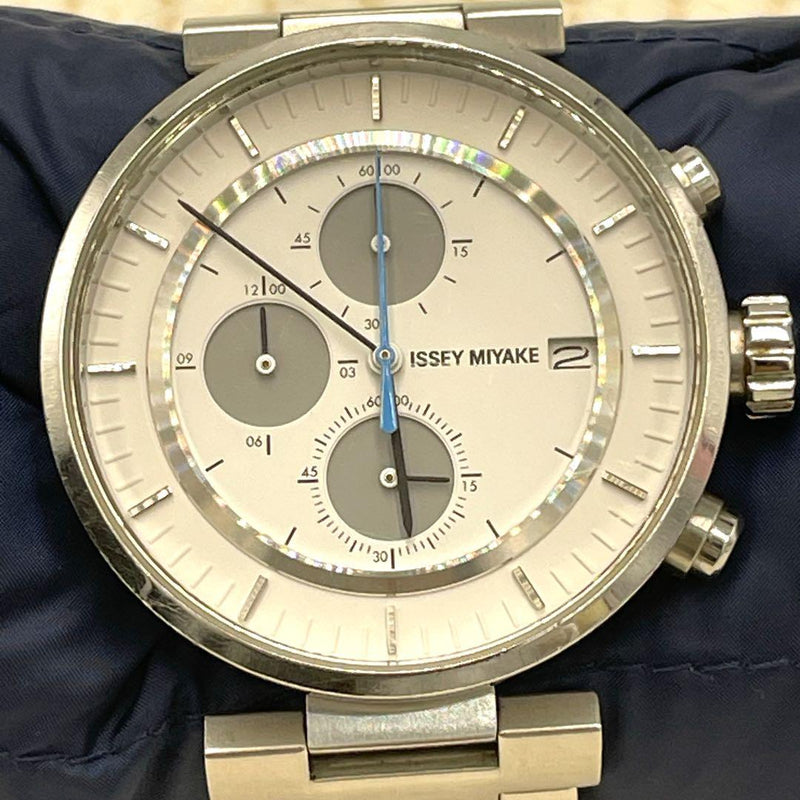 ISSEY MIYAKE W SILAY007 Quartz Chronograph White Dial Stainless Steel Bracelet