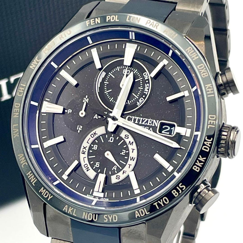 CITIZEN ATTESA AT8187-75E H800 Solar Titanium Chronograph Watch 35th Anniv