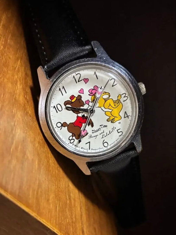 Seiko 5000-8000 Manual Watch 36mm Disney Bongo Lulubelle 1970s New Leather Band