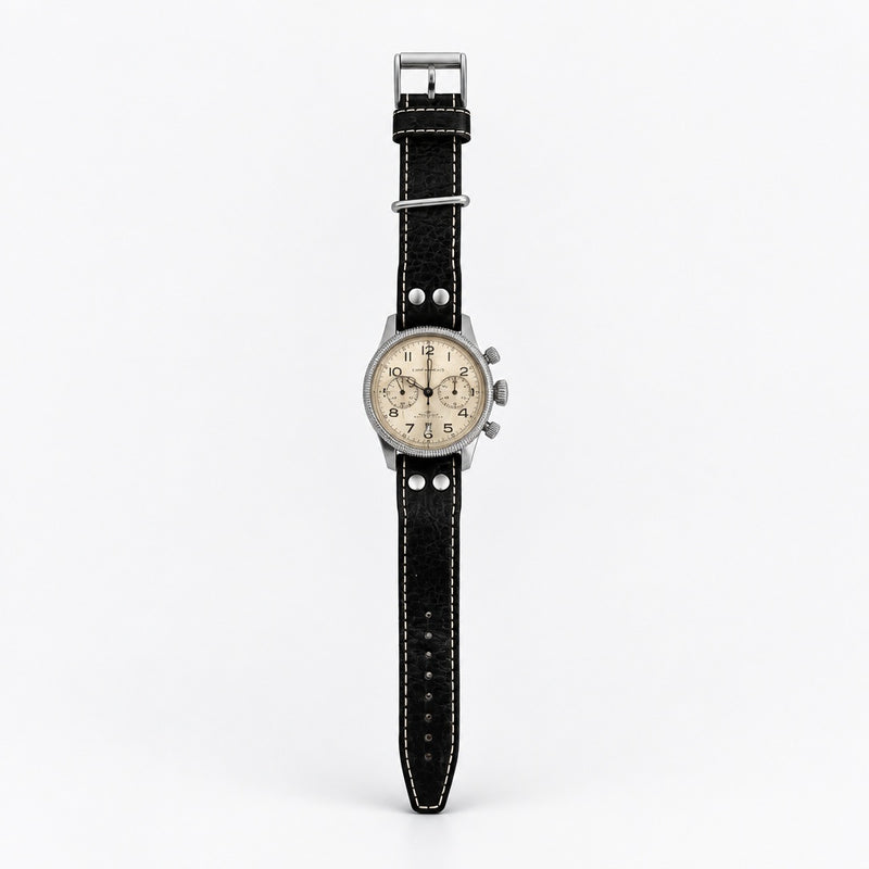 HAMILTON H60416553 Khaki Conservation Auto Chrono 42mm Ivory Black Leather