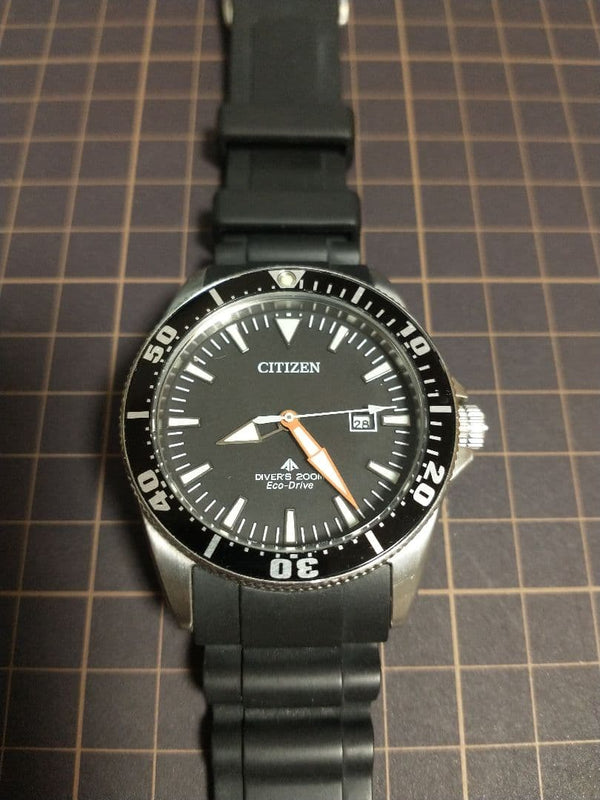 CITIZEN Eco-Drive AIR DIVERS 200M Water Resistant GN-4-S Black Dial Black Band