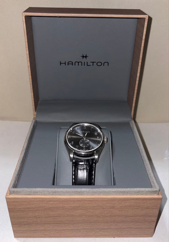 Hamilton Jazzmaster Thinline Small Second Watch H38411783 Quartz Gray Dial