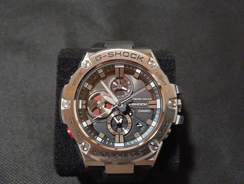 CASIO G-SHOCK G-STEEL GST-B100-1AJF Tough Solar Rubber Band Watch 200m 101g