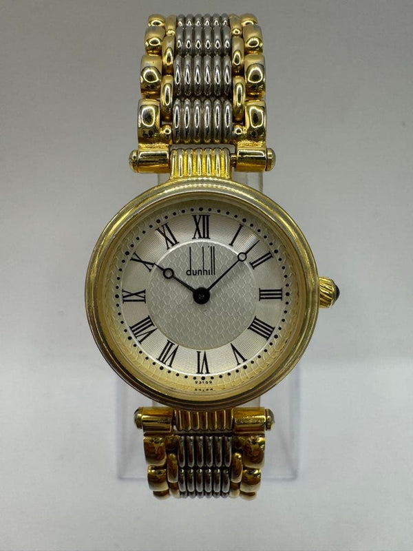 Dunhill Wristwatch 10 11618 Quartz Silver Dial Strap 17cm Mens Womens