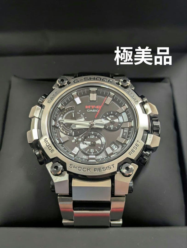 CASIO G-SHOCK MTG-B3000D-1AJF Radio Solar Silver Metal Bracelet Watch Bluetooth