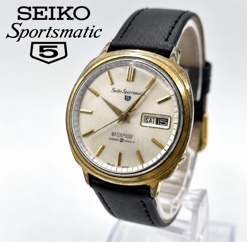 SEIKO Sportsmatic 5 6619-8060 Automatic Movement 21-Jewel Mens Watch 1965