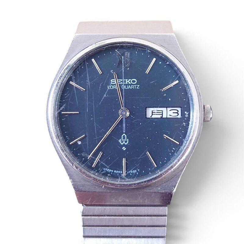 Seiko Lord Quartz Caliber 7143 Reference 7143-500A Blue Dial Mens Quartz Watch
