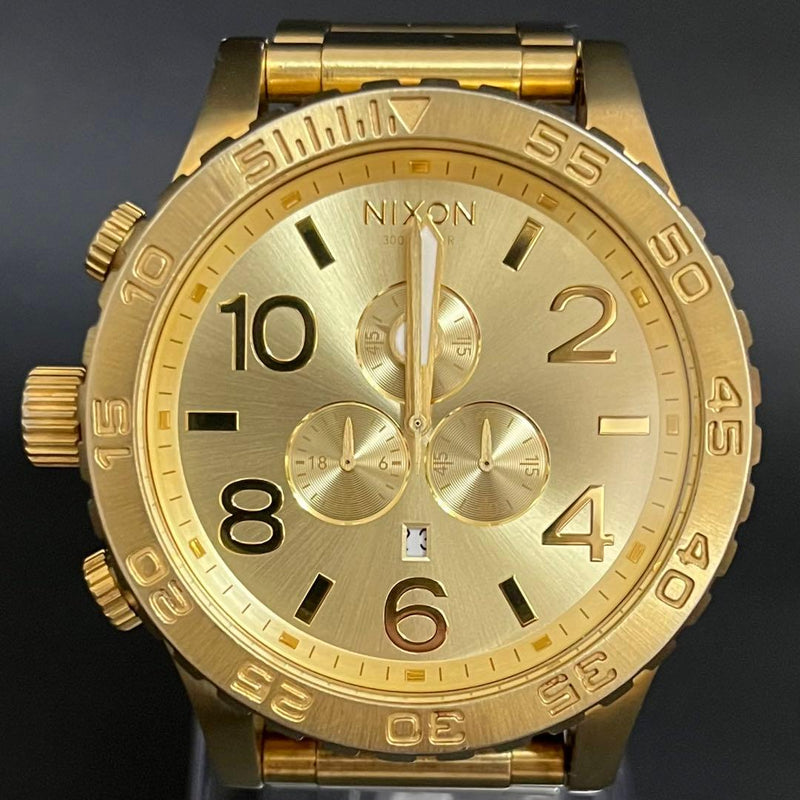 The 51-30 Chrono 51mm Quartz SS Gold Unidirectional Bezel 300m WR Watch