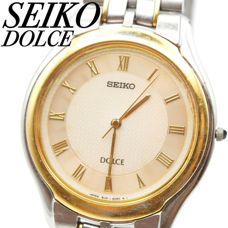Seiko Dolce Quartz Watch 8J41-6030 34.9mm Case Sapphire Glass 17.5cm Wrist