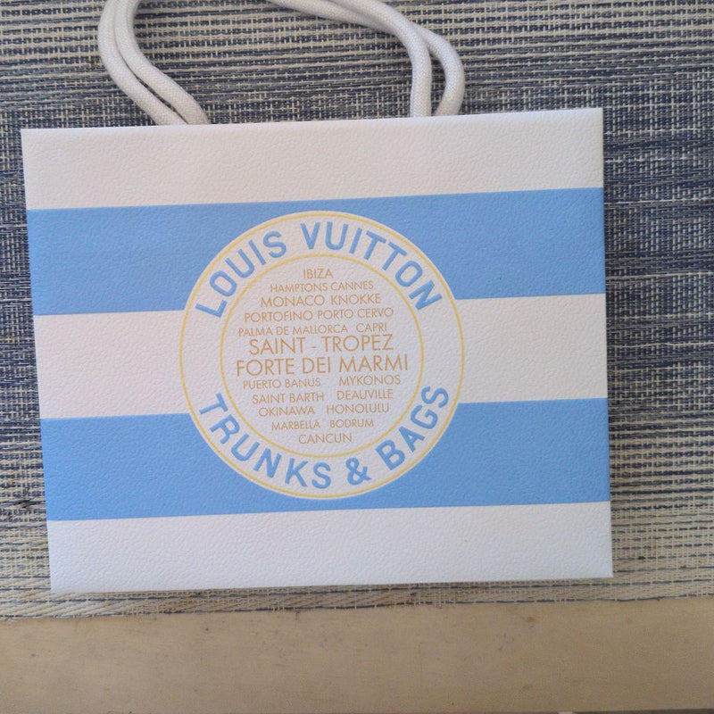 LOUIS VUITTON Limited TRUNKS & BAGS Stripe Paper Shopping Bag W22 H18 D10cm