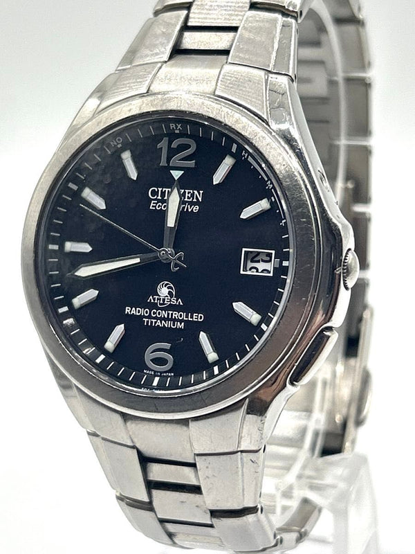 CITIZEN ATTESA H410-T003788 Eco-Drive RC Solar Titanium 38mm Chronograph Watch