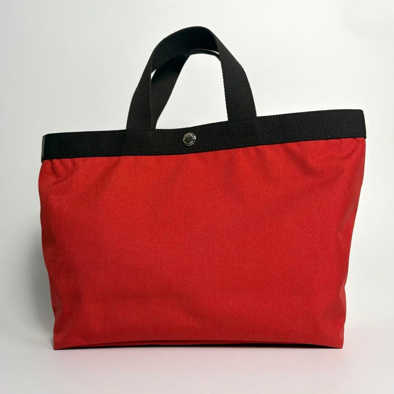 Herve Chapelier 704C Cordura Nylon Square Tote Bag 24x38x11cm Sanguine Mocha
