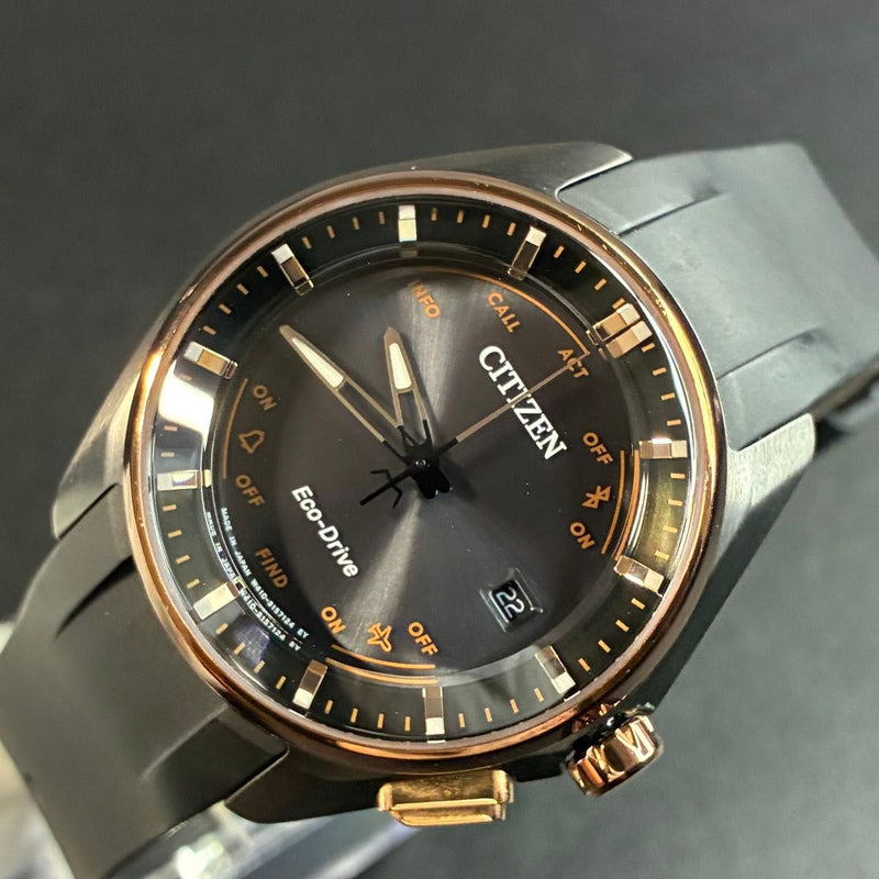 Citizen Eco-Drive W410-S114195 Radio-Controlled Solar 40mm Black Dial Rubber
