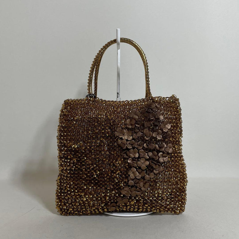 ANTEPRIMA 2609-176 Wire Bag Handbag PVC Gold H7.9xW8.7xD0.4in Handle 10.4in