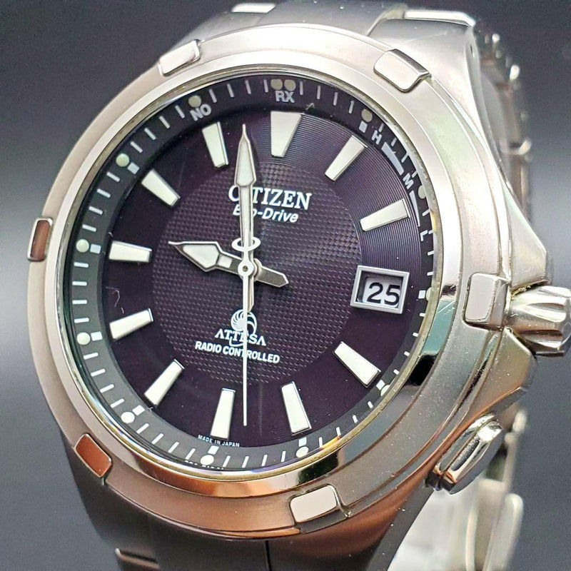 CITIZEN Attesa CC4107-80H Watch 44.3mm Super Titanium Eco-Drive Solar GPS Black