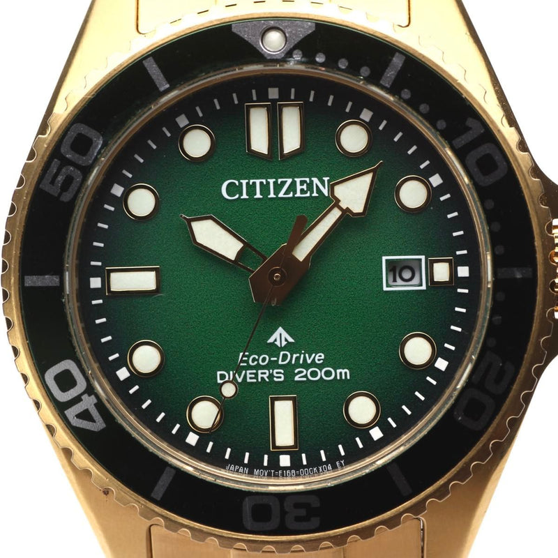 CITIZEN PROMASTER E168-00BFX0D Eco-Drive Quartz Watch 41mm Green Gold Diver