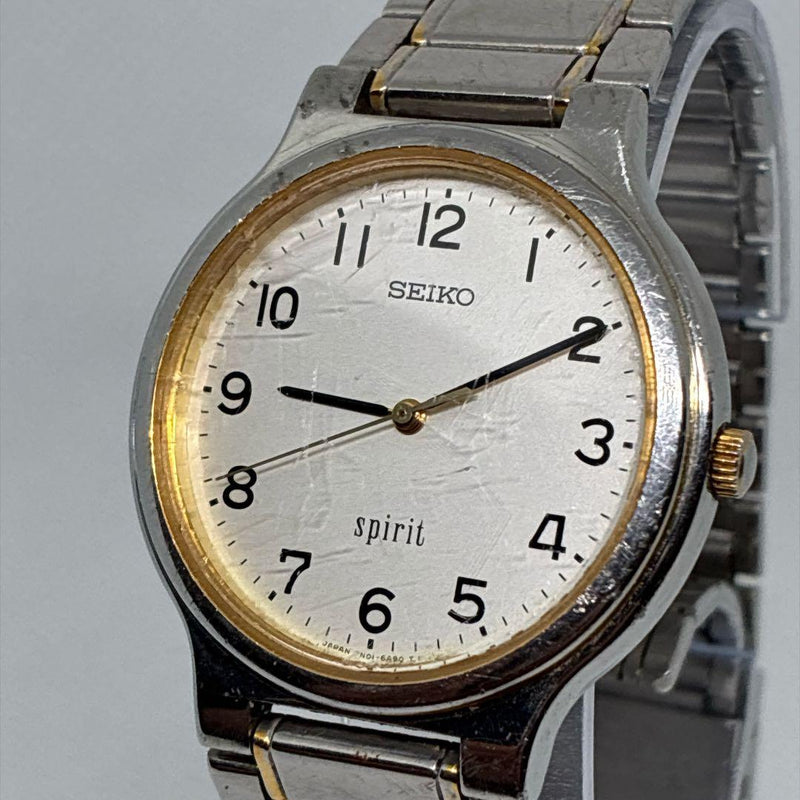 Seiko Spirit 7N01-6A70 Quartz 32.5mm Stainless Steel Gold Tone Mens Watch 1992