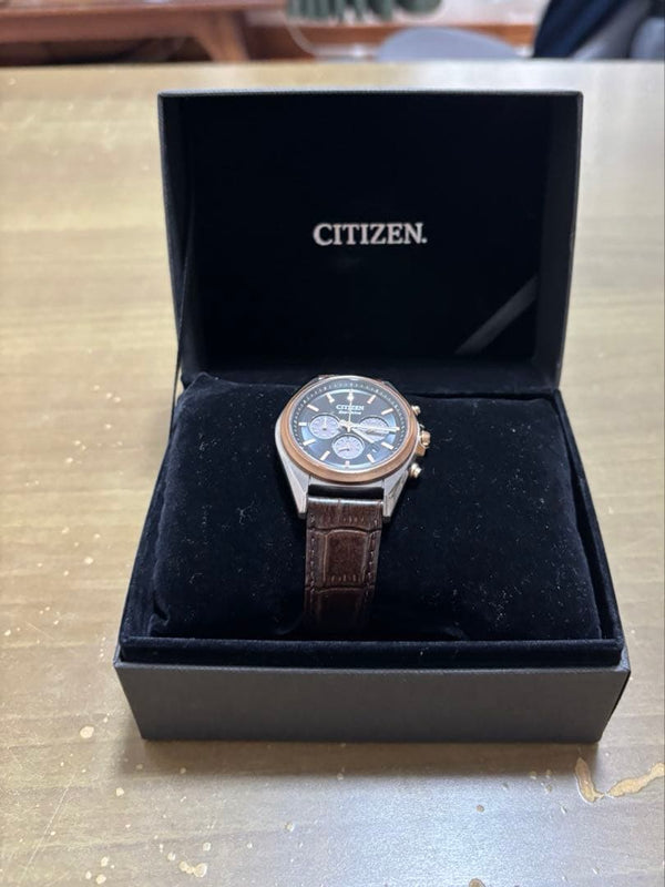 CITIZEN ATTESA B620-S116538 Eco-Drive Chronograph Titanium 40mm Brown Leather