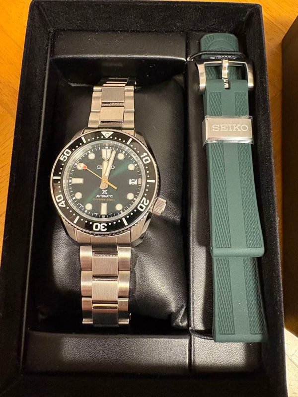 SEIKO SBDC133 Prospex 140th Anniversary Green Dial Automatic SS Diver 42mm 200m