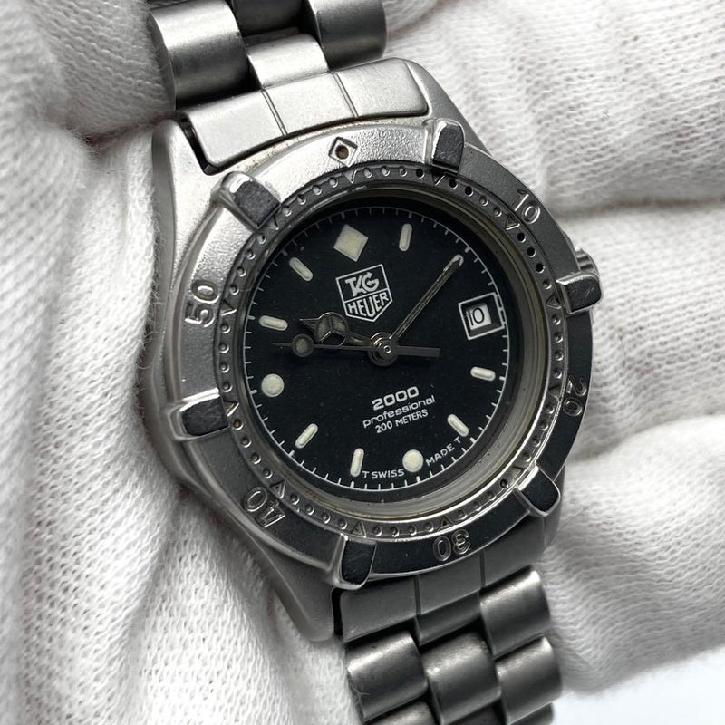 TAG Heuer Professional 2000 962.008 Quartz Stainless Steel 28.1mm Black Dial