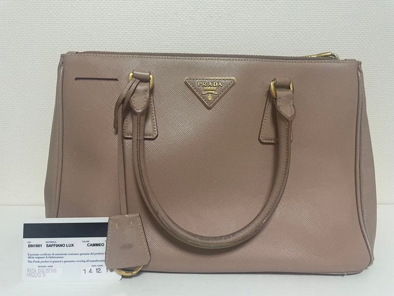 PRADA SAFFIANO LUX BN1801 Handbag Saffiano Leather CAMMEO W32.5 D15 H20.5cm