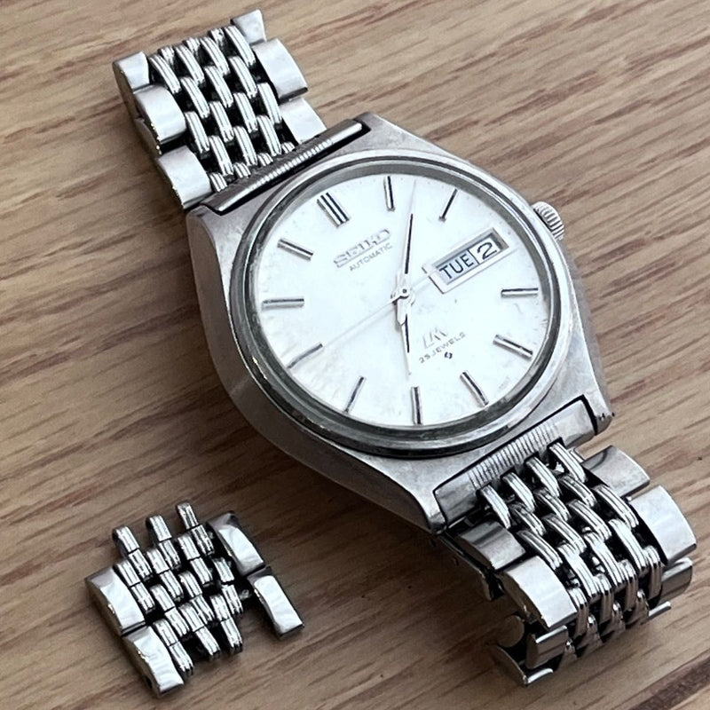 LORD MATIC 5606-7010 Automatic Day Date Silver Mens Watch Original Buckle