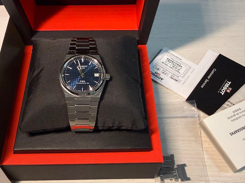 TISSOT PRX POWERMATIC 80 35mm Automatic Blue Dial Bracelet With Extra Links