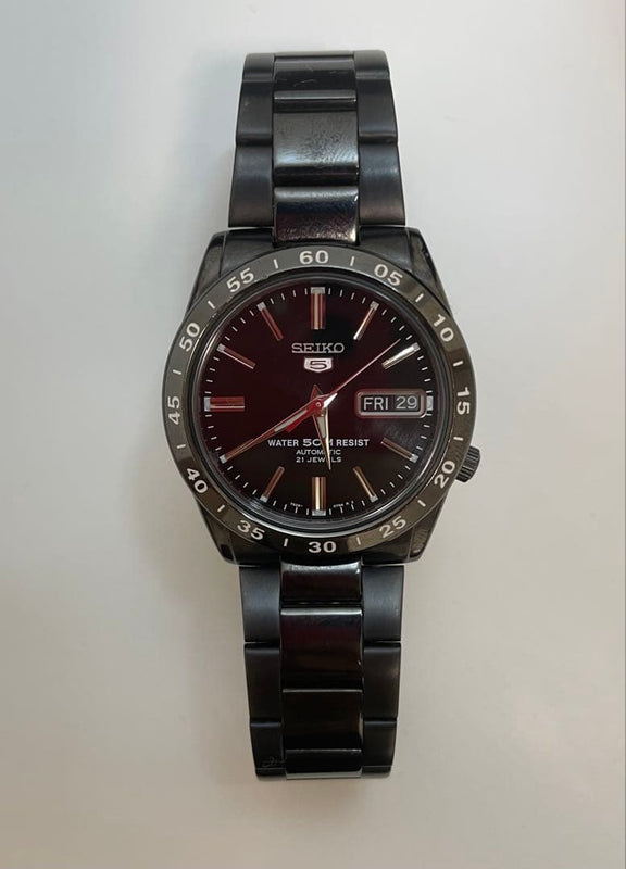 SEIKO 5 7S26C Automatic Movement Mens Analog Black Dial Day Date 50M Watch