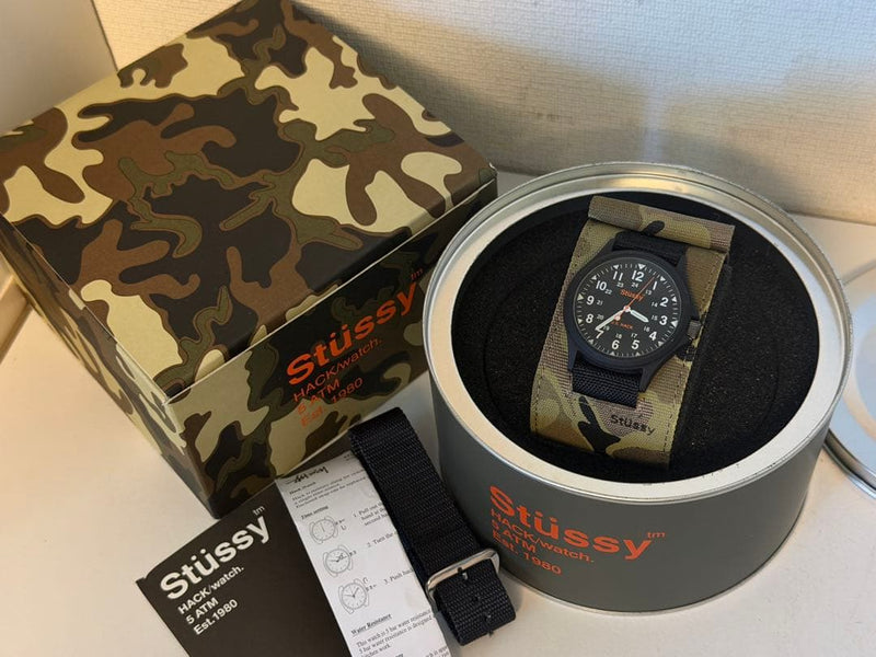 Stussy Collaboration U.S. HACK WATCH 2003 Limited Edition Military Camouflage